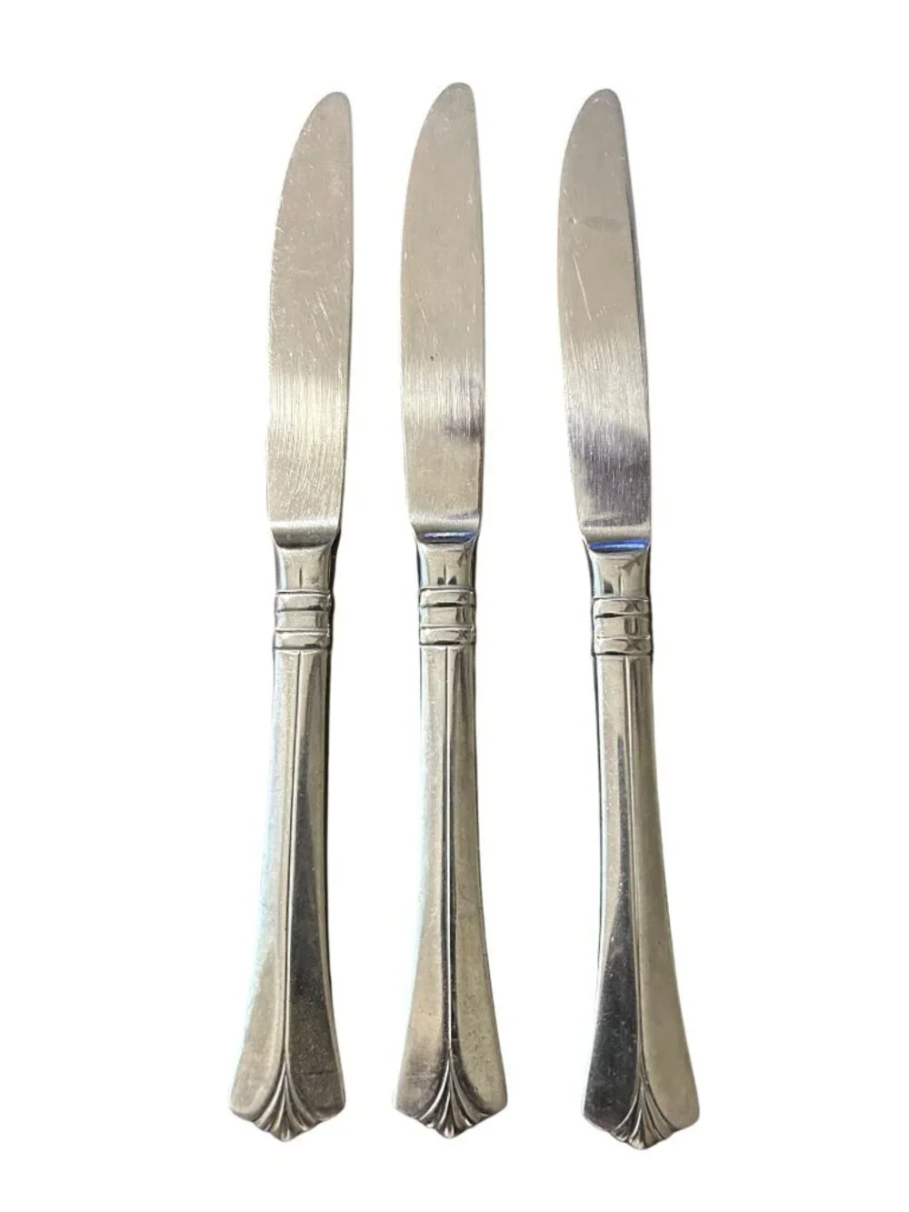 Pfaltzgraff Ellington Stainless Steel Dinner Knives Set Of 3 Vintage 1997-2000